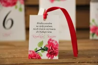 Zawieszki na Wódkę Weselną Goździki | Amelia-Wedding.pl