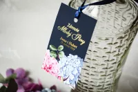 Zawieszki na Wódkę Weselną Złocone Szafirowe | Amelia-Wedding