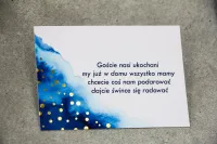 Bilecik Ślubny Granatowy Złocony wkładka | Bakarto nr 1