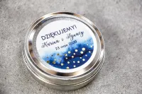 Świeczki Podziękowania dla Gości Granatowe Złote | Bakarto