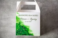 Pudełka na Ciasto Weselne Greenery Złote | Bakarto nr 4