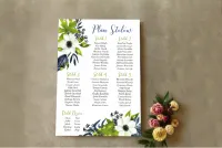 Plan Stołów Weselnych Granat Anemony | Cykade nr 3