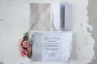 Złocone Zaproszenia Ślubne Marmurkowe | Glamour | Amelia-Wedding