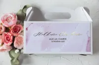 Złocone Pudełko na Ciasto Weselne Marmur | Amelia Wedding