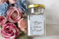 Świeczki Podziękowania dla Gości Błękitne | Marmurowe Nr 3