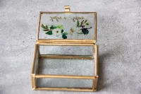 Szklana Szkatułka na Obrączki Glamour Rubin | Amelia-Wedding