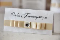Eleganckie Winietki Weselne z Kokardką | Amaretto nr 1