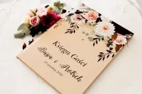 Kwiatowa Księga Gości Weselnych A4 | Personalizowana Dalie