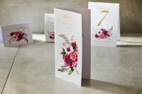 Złocone Menu Weselne z Różami | Cykade nr 5 | Zamów Online