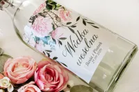 Etykiety na Wódkę Weselną z Różami | Kolekcja Korani nr 1