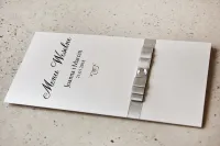 Eleganckie Menu Weselne z Kokardką | Amaretto nr 3 | Zamów