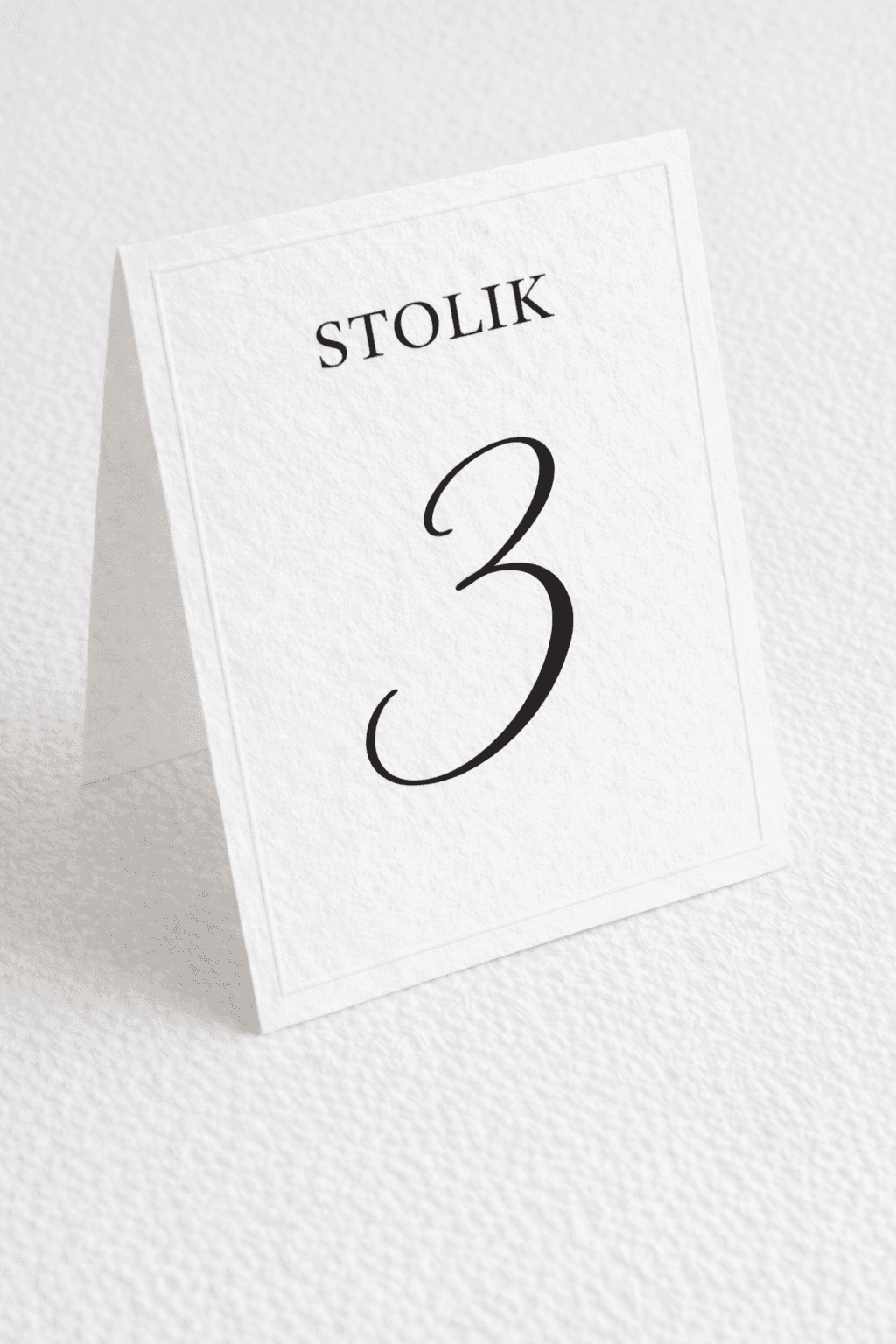 Numer stolika weselnego Glare nr 1 składany z wypukłą ramką Amelia Wedding