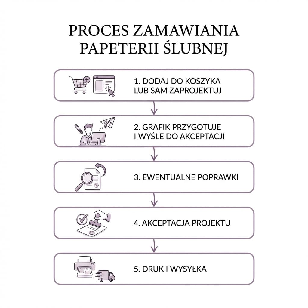Proces zamawiania papeterii ślubnej