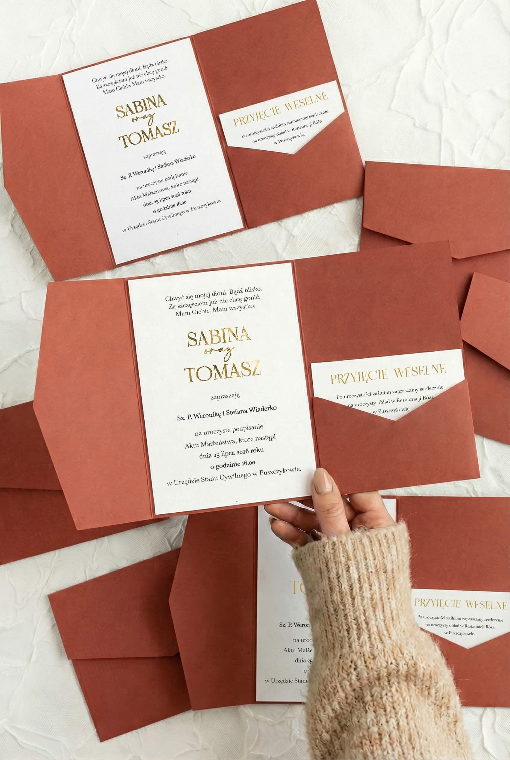 Avilo No. 3 Wedding Invitation – Boho Style in Terracotta