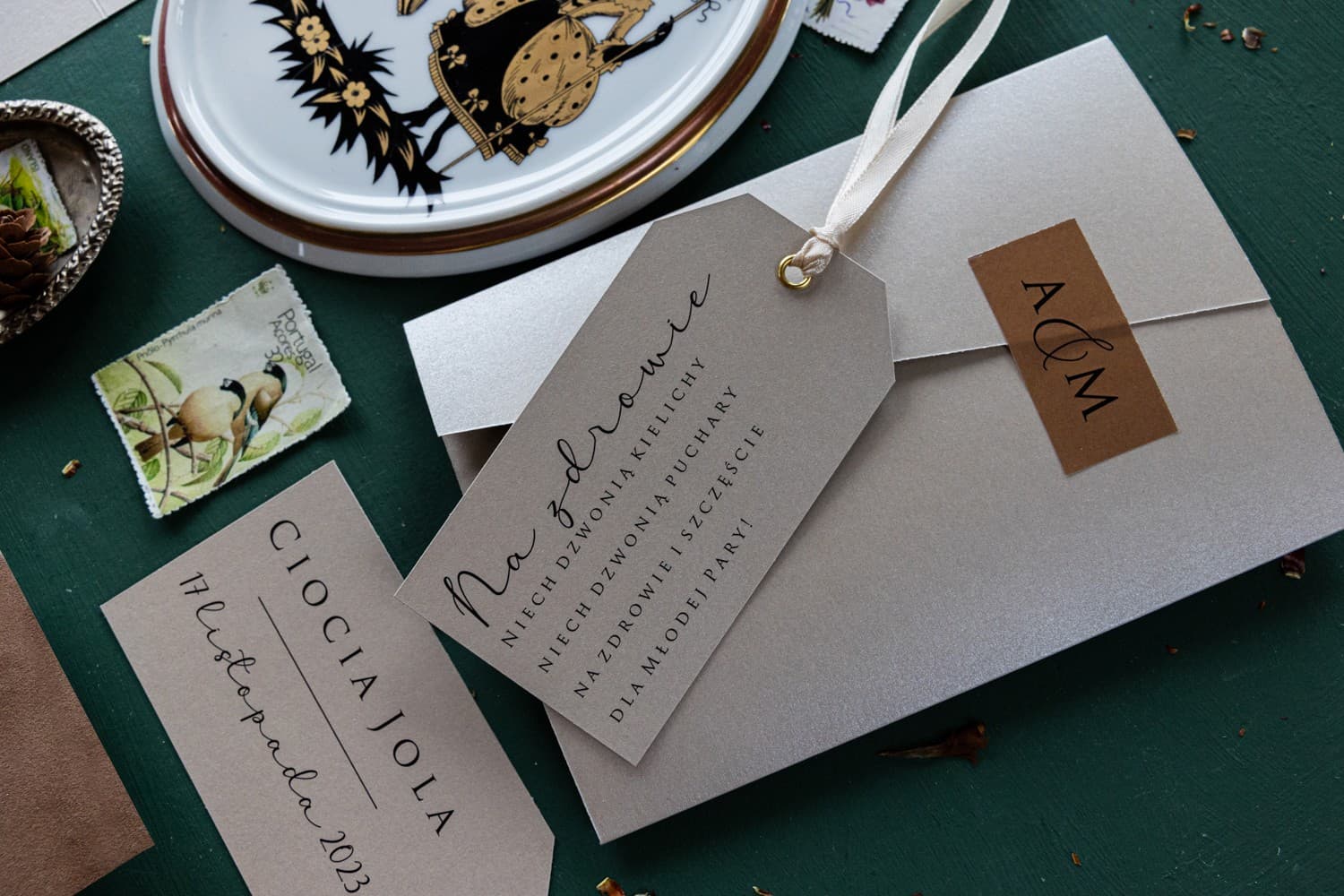 Glamour Pearl Paper Wedding Invitation Modern No. 2 - 2