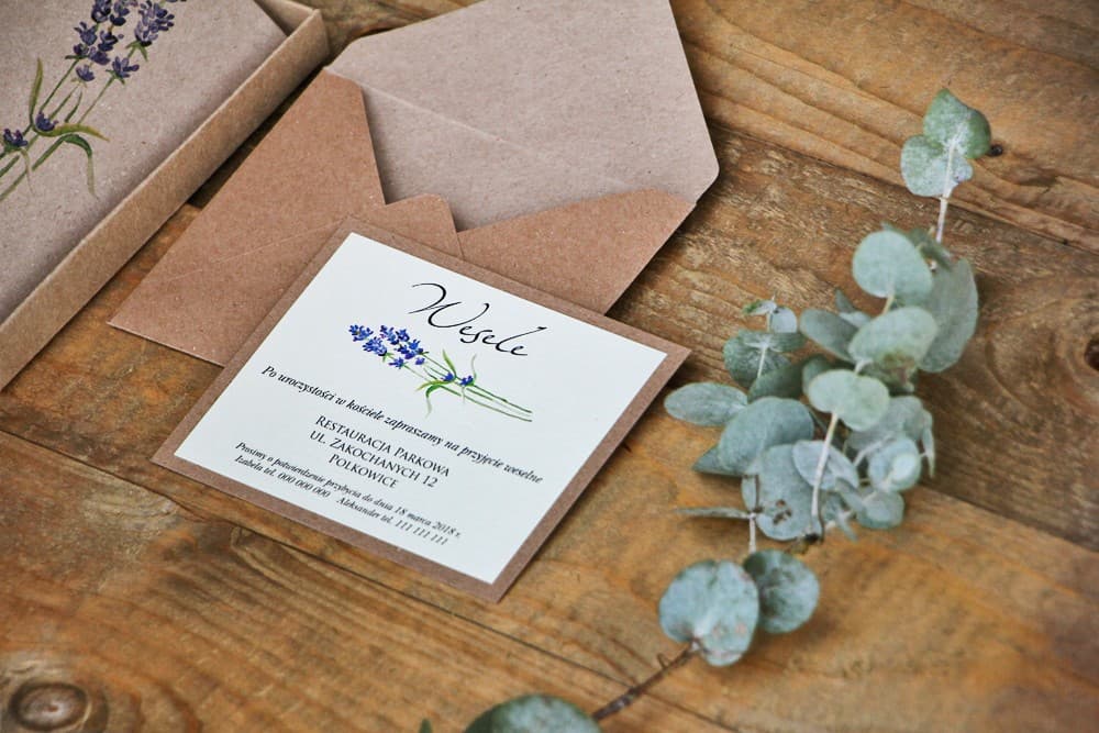 Zweilagige Beilegerkarte mit Lavendel Ecru | Informationskarte zur Hochzeitseinladung | Margaret Nr. 1