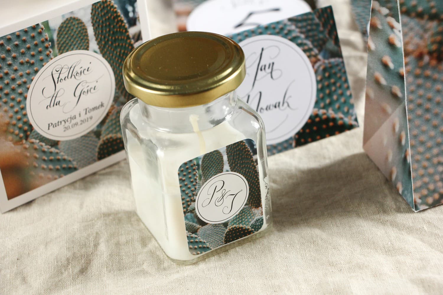 Botanic No. 4 Natural Scented Candle – Gold Finish Wedding Favour