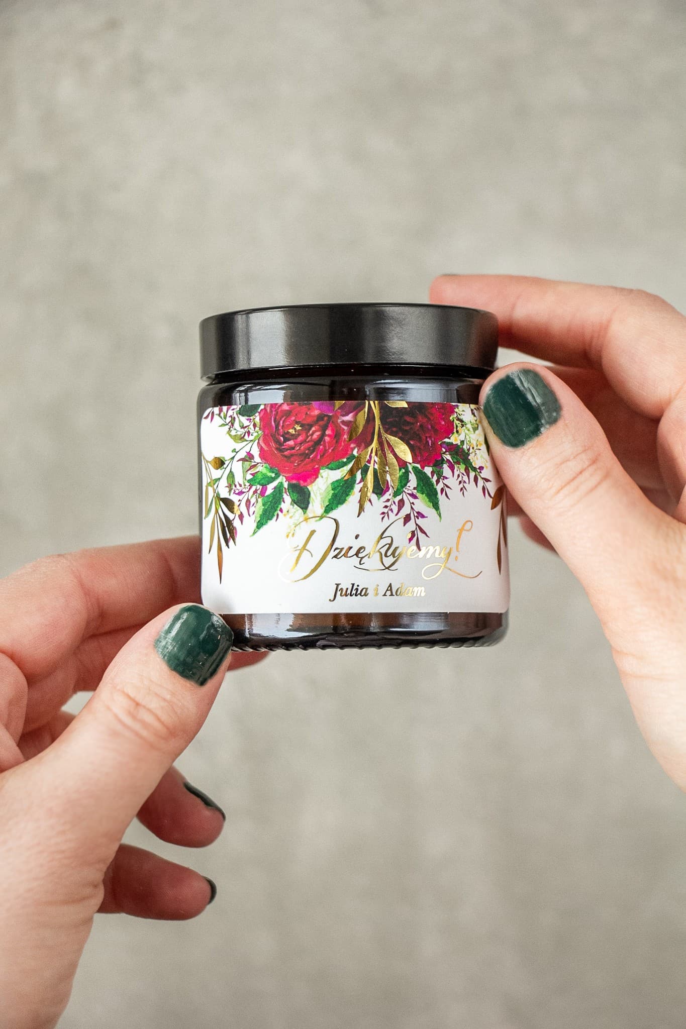 Bougie de soja artisanale parfumée pour invités de mariage