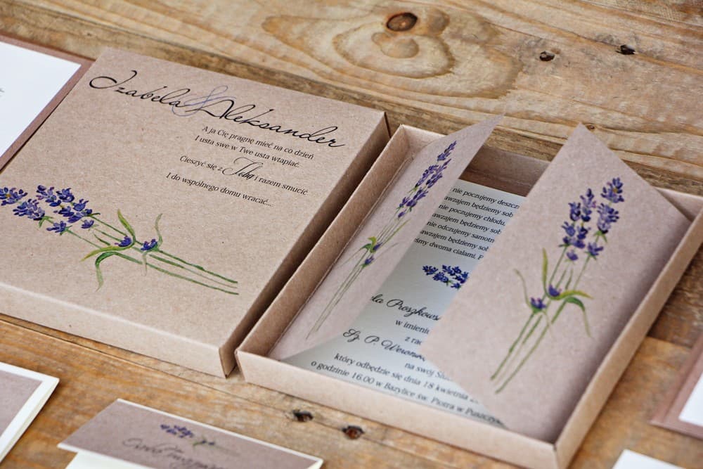 Boxed Wedding Invitations Margaret No. 1 – Lavender - 3