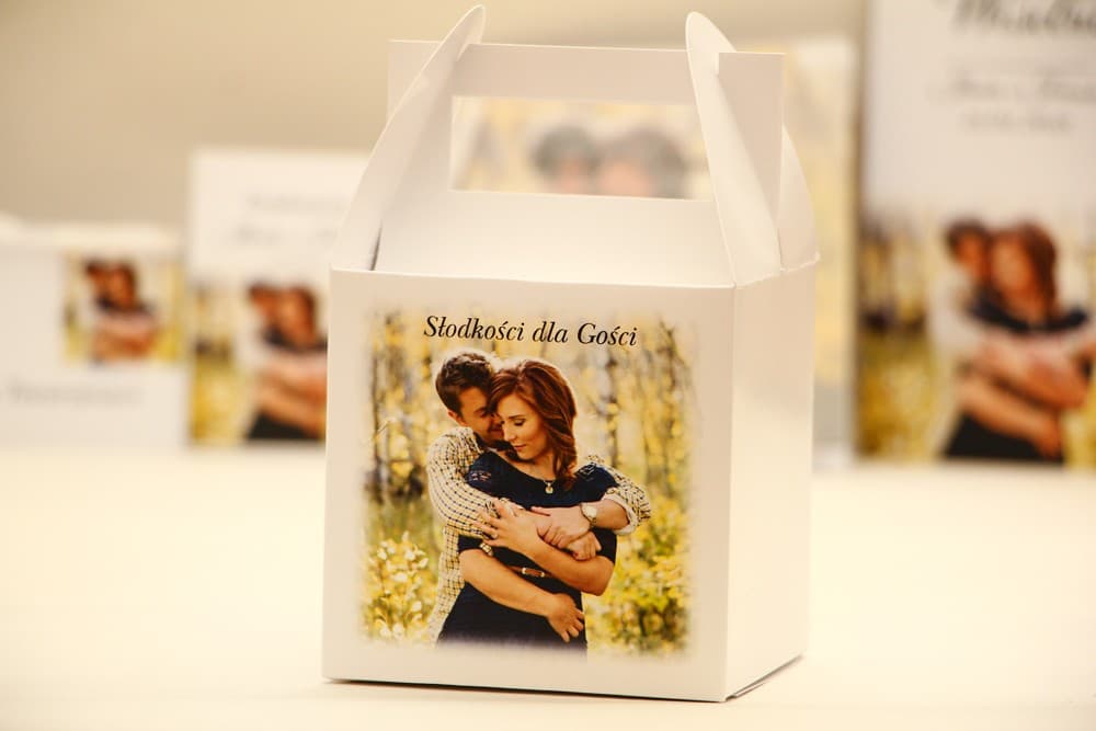 Cajas para Tarta de Boda con Foto Personalizadas | Embalaje para Detalles de Invitados | Elegant n.º 22