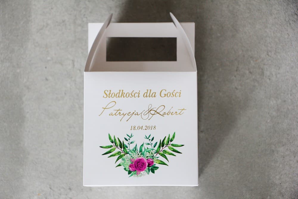 Cajas para Tarta de Boda con Dorado y Rosa | Embalajes Personalizados para Invitados | Cykade n.º 4