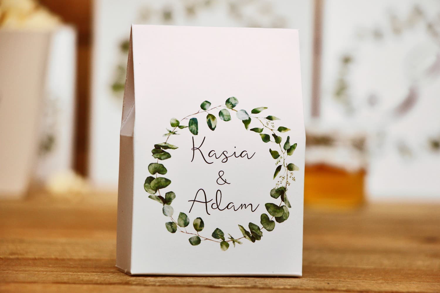 Cajitas Detalle para Invitados con Eucalipto | Recuerdos de Boda Greenery | Kalia nº 2