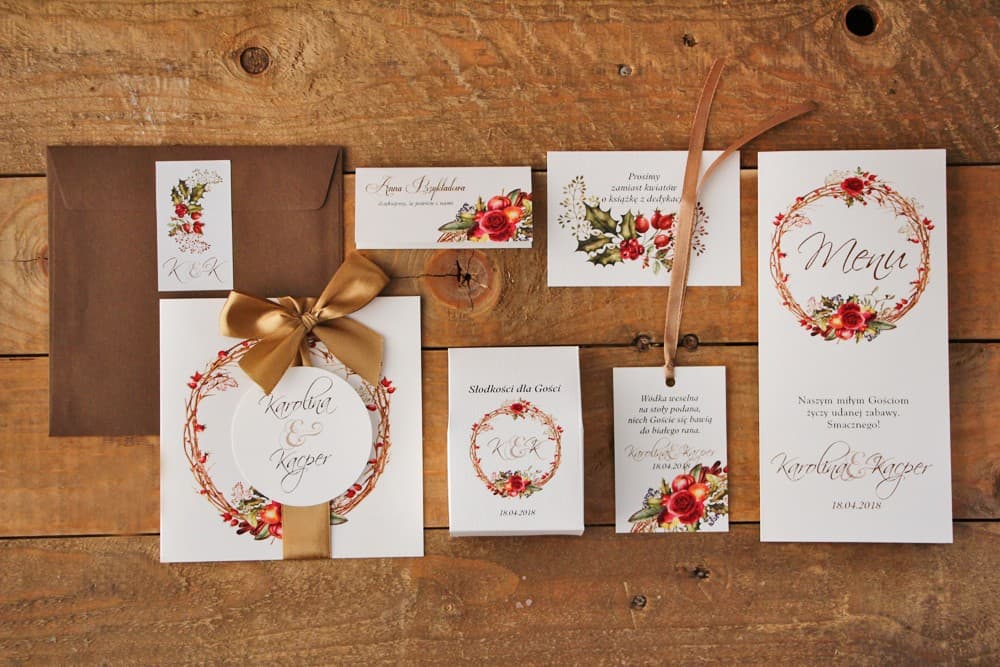 Set Campioni Papeterie Matrimonio: Partecipazione, Segnaposto, Menu | Campioni Partecipazioni Acquerello | Acquerello n. 3