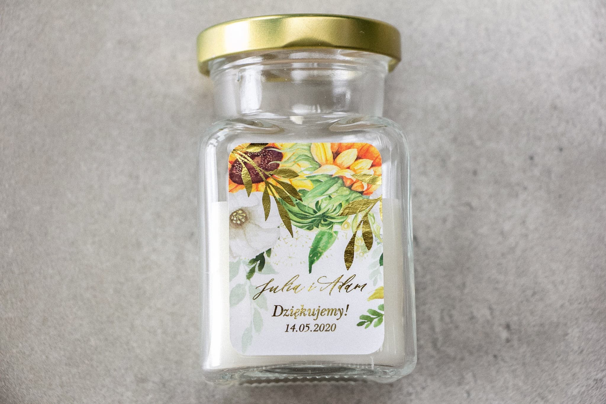 Candela Profumata Rubin n. 7 – Bomboniera con Girasole