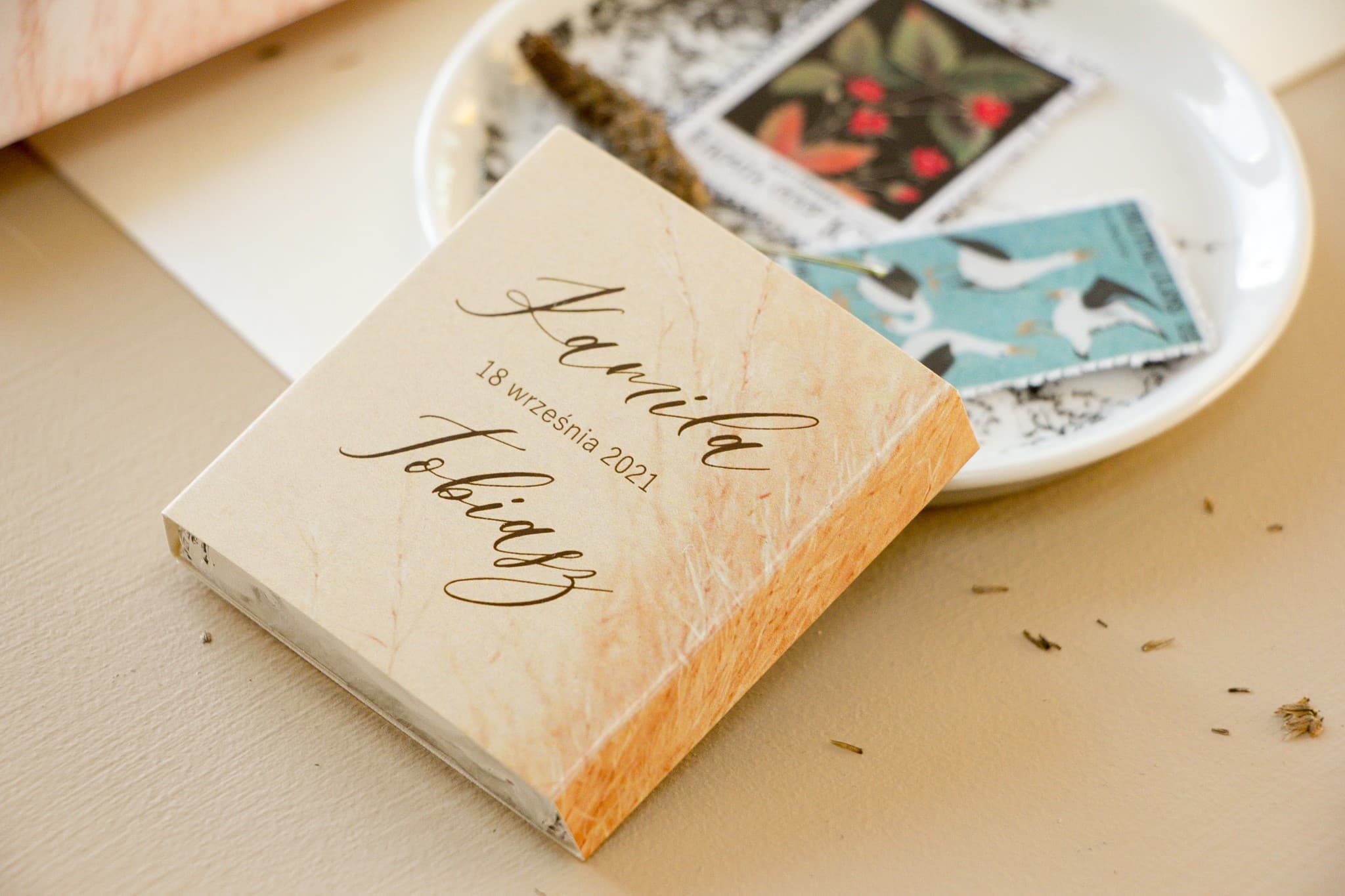 Pampas Grass Wedding Chocolates | Sweet Boho Style Wedding Favours | Opal No. 1