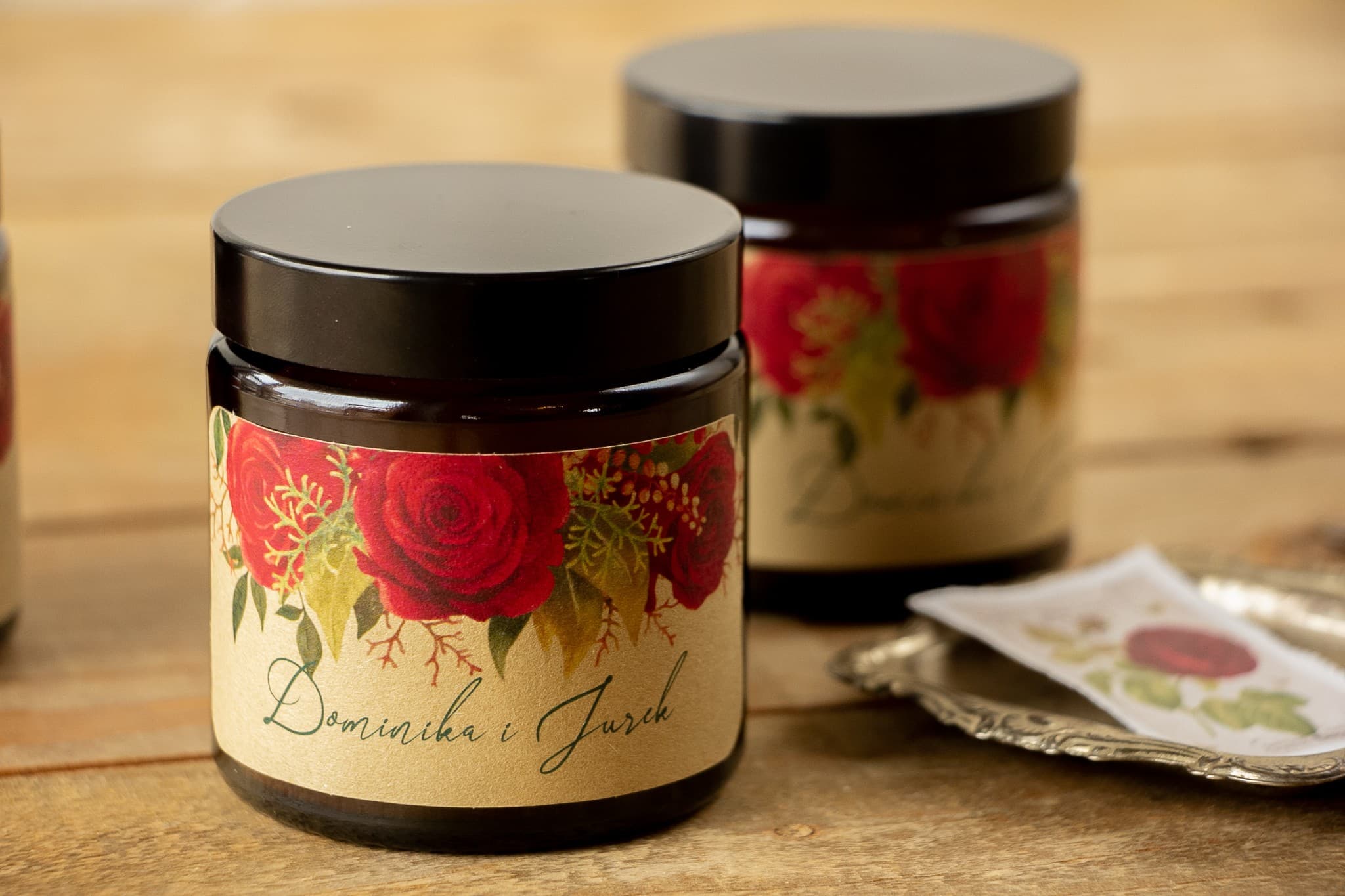 Delize No. 2 Soy Candle – Red Rose Wedding Favours