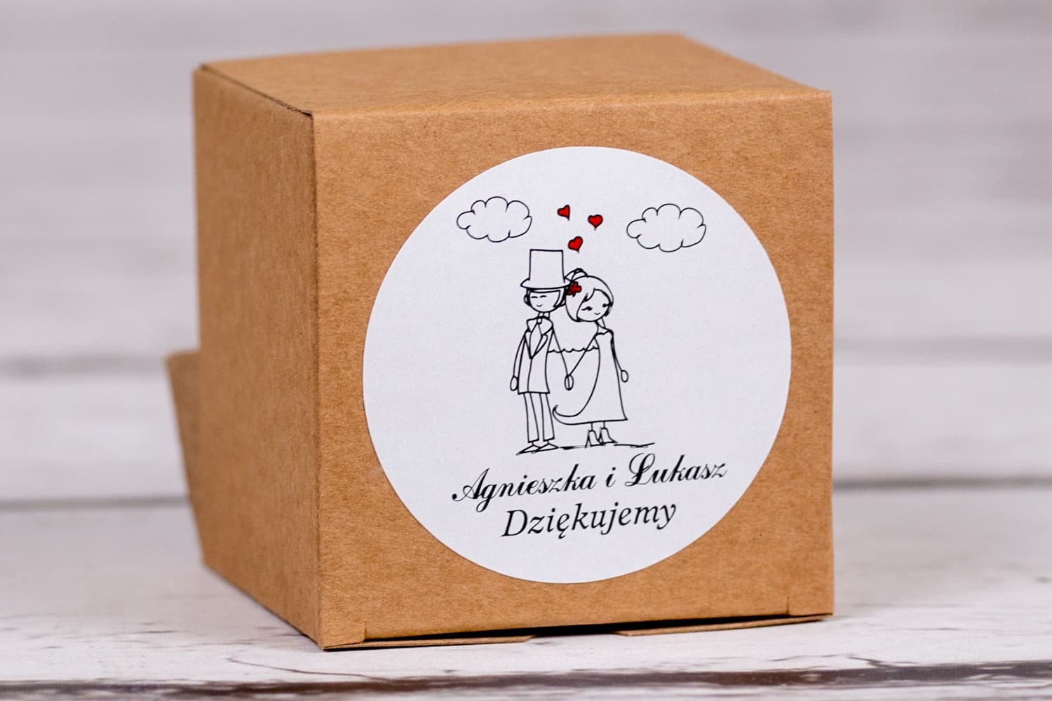 Eco Favour Boxes with Bride & Groom | Wedding Guest Favours | Bueno No. 9