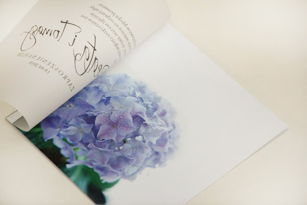 Vellum Wedding Invitations with Purple Hydrangea and Ribbon – Elegant No. 2 - 3