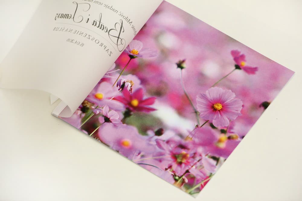 Vellum Wedding Invitations with Purple Cosmos Flowers and Ribbon – Elegant No. 5 - 3