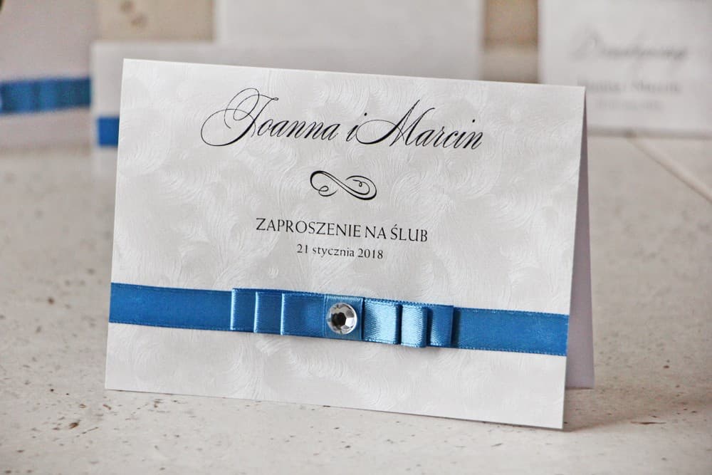 Hochzeitseinladungen aus Perlmuttpapier mit Zirkonia – Amaretto Nr. 4