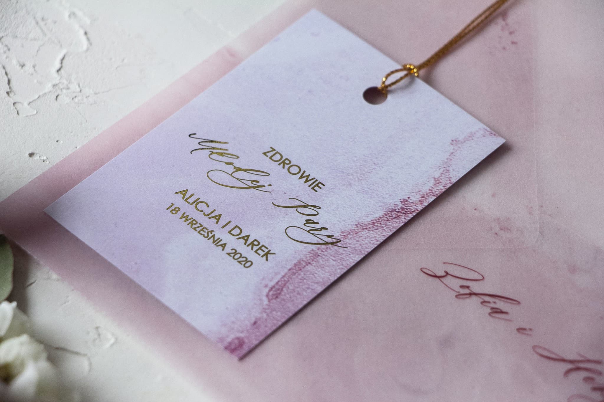 Etiquetas para Vodka de Boda Mármol Rosa y Dorado | Etiquetas para Alcohol | Mármol nº 2