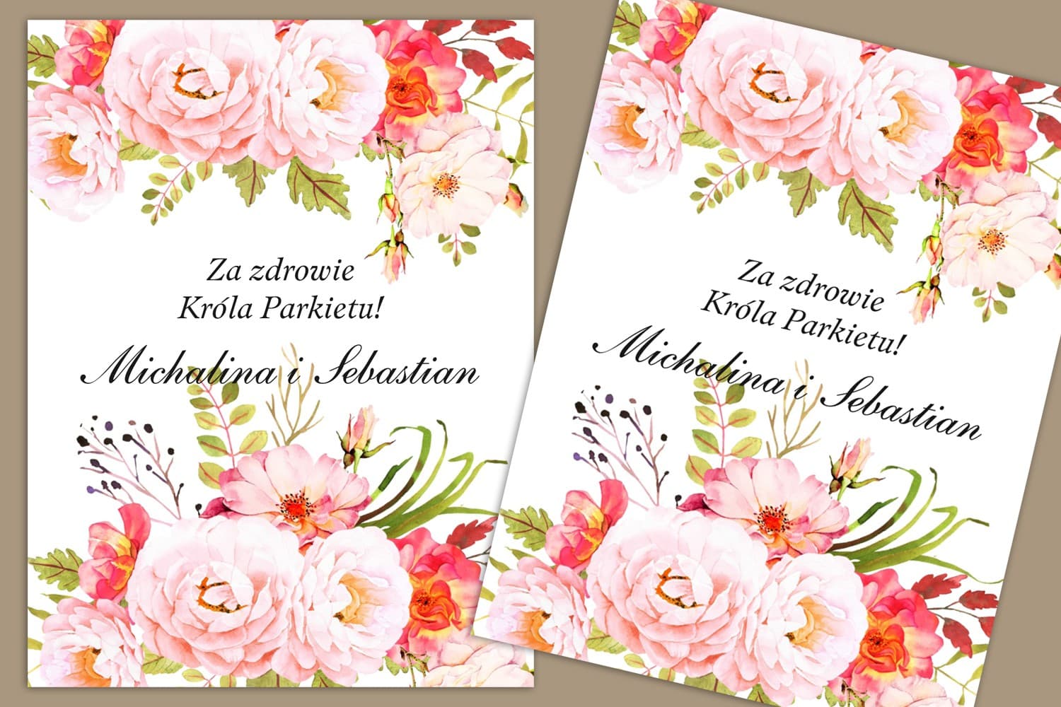 Etiquetas para Bodas Peonías | Pegatinas Personalizadas para Alcohol | Sorento nº 13