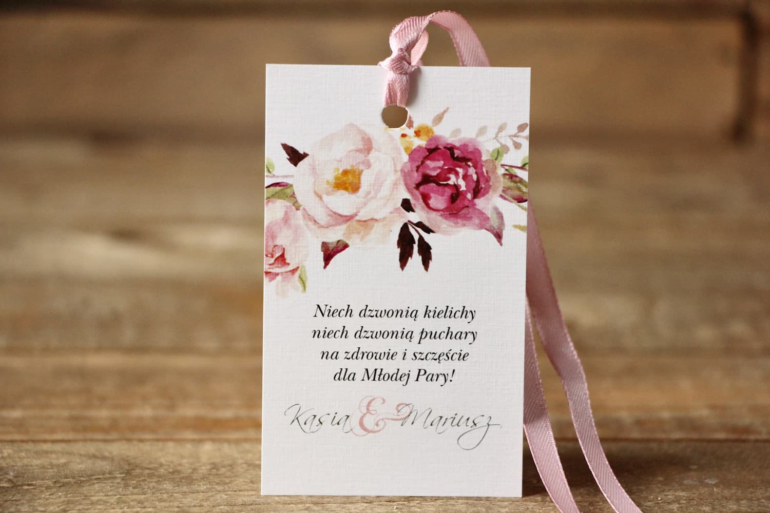 Étiquettes de Bouteille de Mariage avec Pivoines, Étiquettes Alcool Personnalisées | Fleurs Peintes n° 28