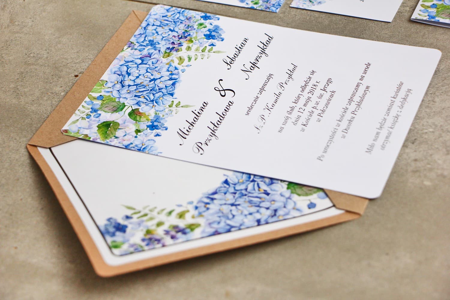 Faire-part de mariage moderne Sorento n° 5 texte personnalisé Amelia Wedding