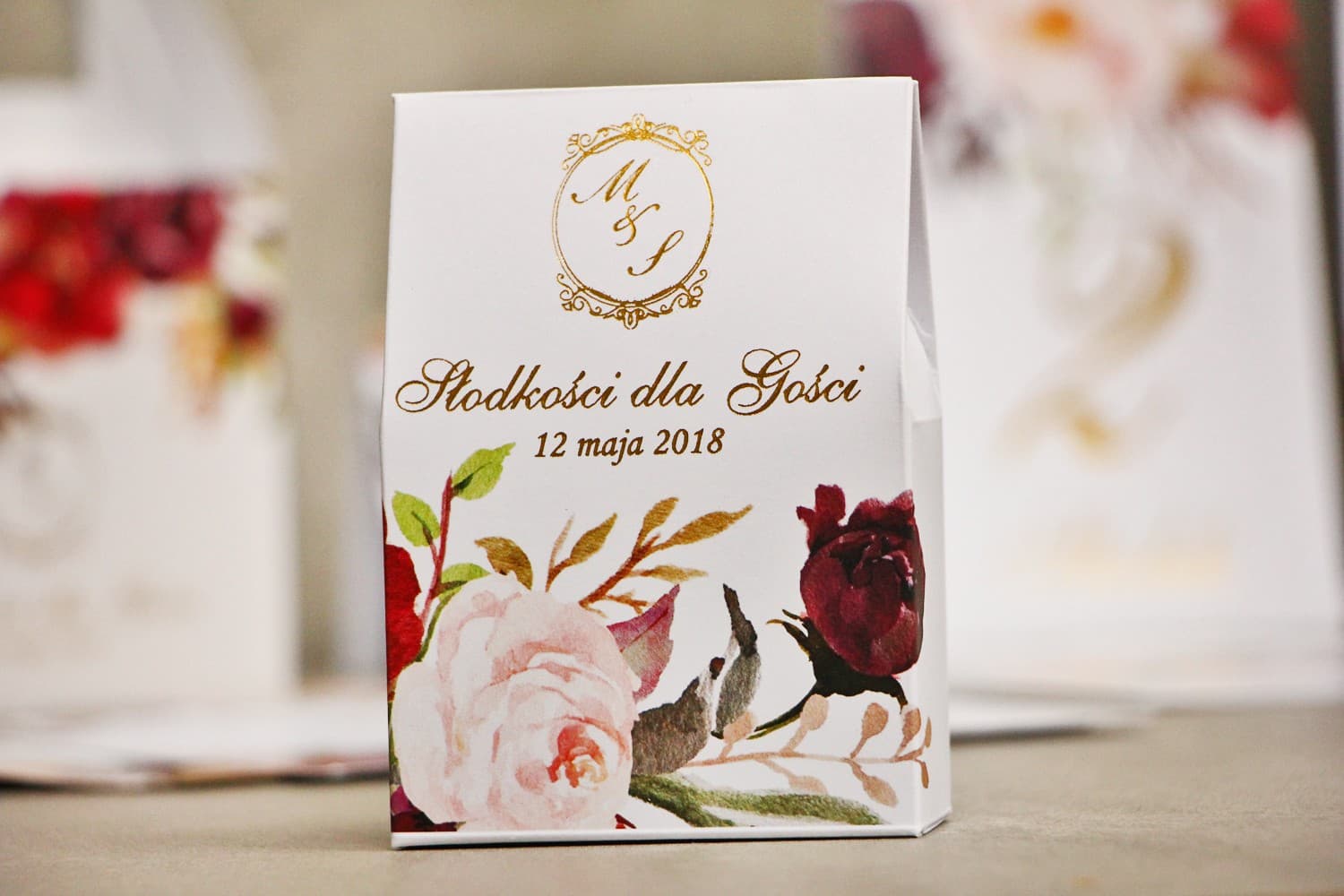 Foiled Floral Favor Boxes for Sweets | Wedding Favours | Sorento No. 7