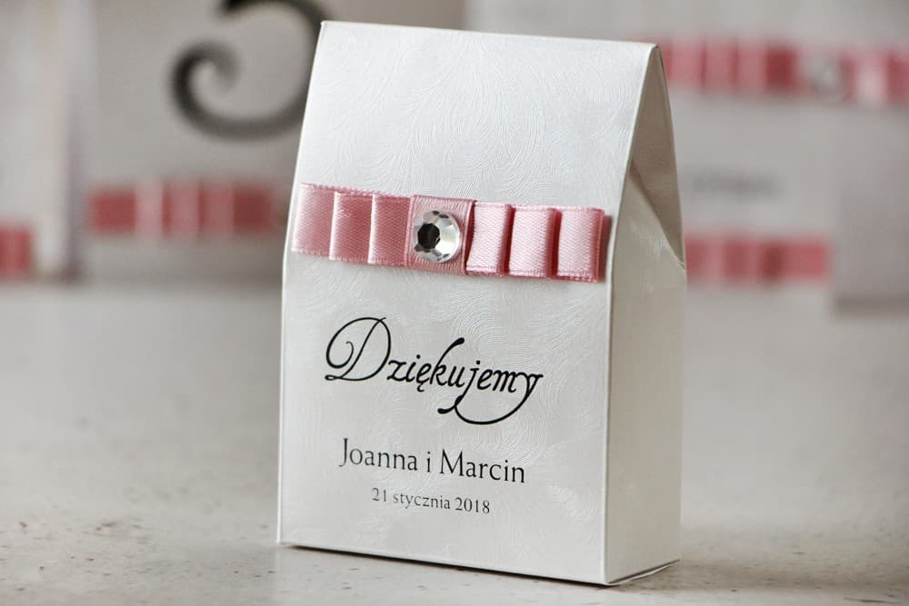 Elegant Favour Box with Triple Bow and Cubic Zirconia | Wedding Favour Boxes, Sweet Gifts | Amaretto No. 5