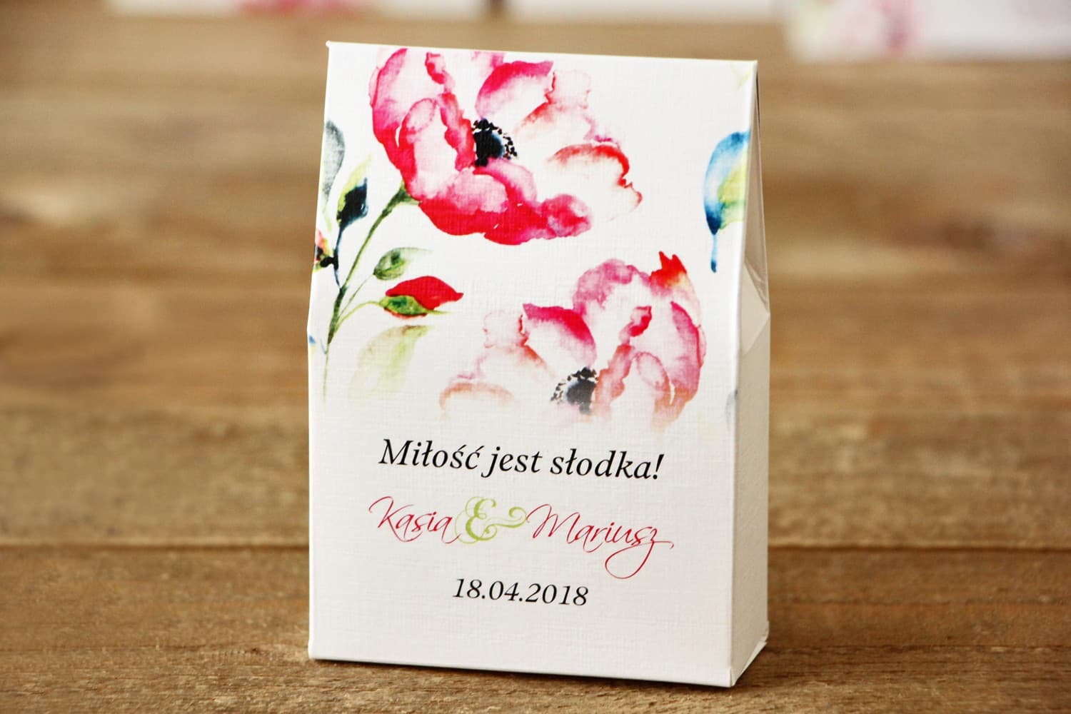 Amaranth Anemone Wedding Favour Boxes | Sweet Wedding Gifts | Painted Flowers No. 6