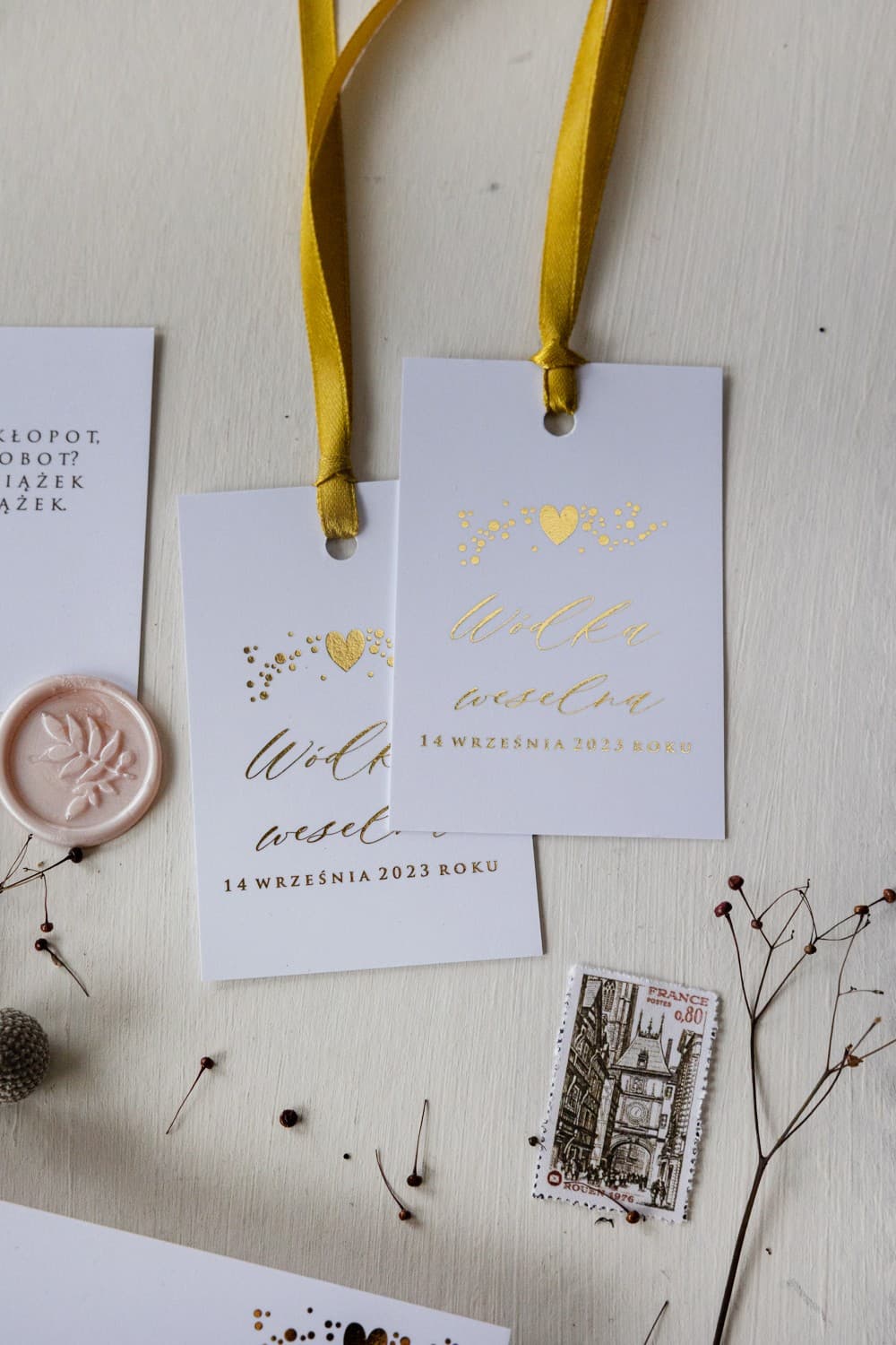 Elegante vergoldete Flaschenanhaenger fuer Hochzeitsspirituosen, personalisierte Etiketten | Hochzeitsanhaenger | Simple Nr. 3