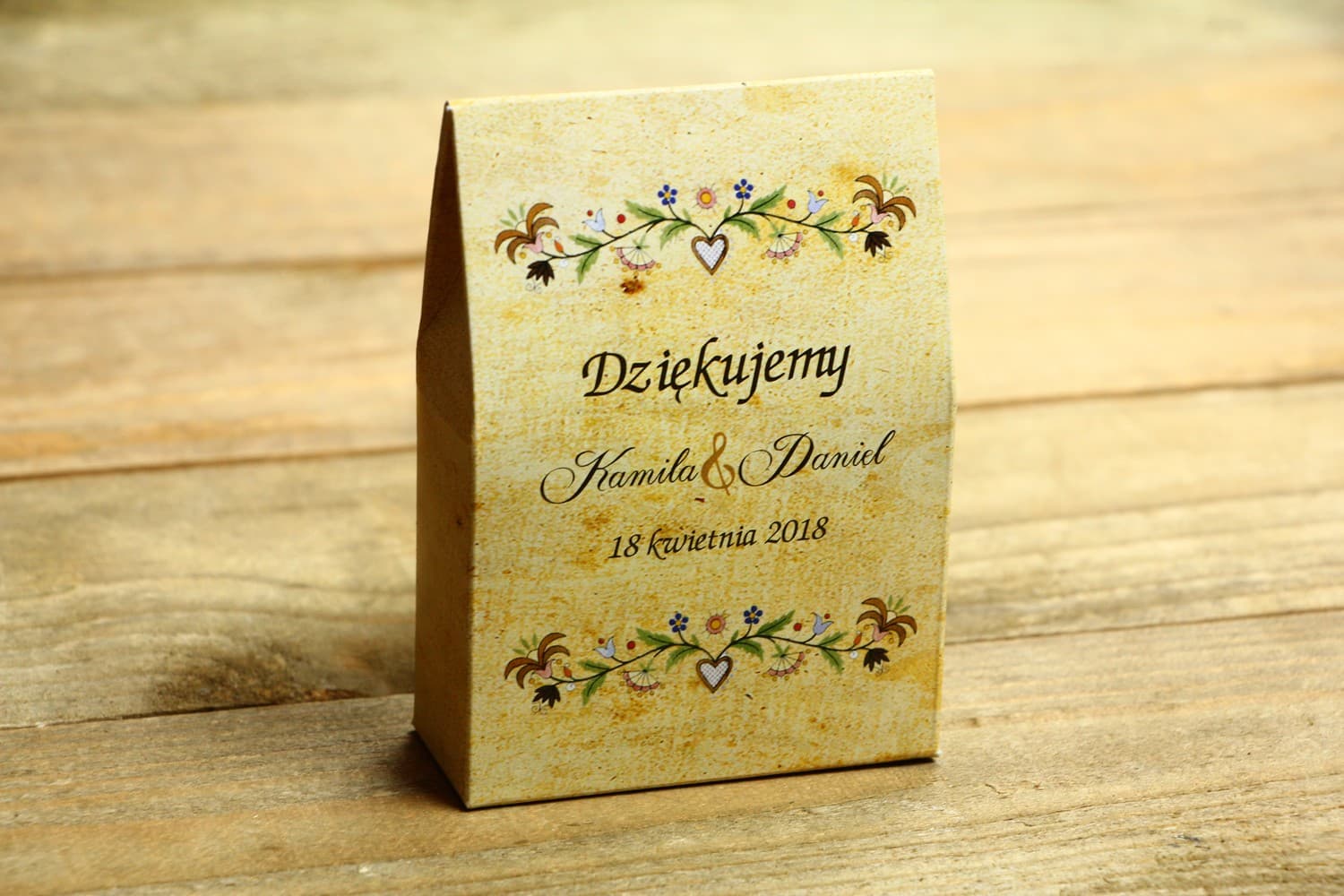 Kashubian Pattern Wedding Favour Boxes | Folk Style Gifts | Folk No. 3