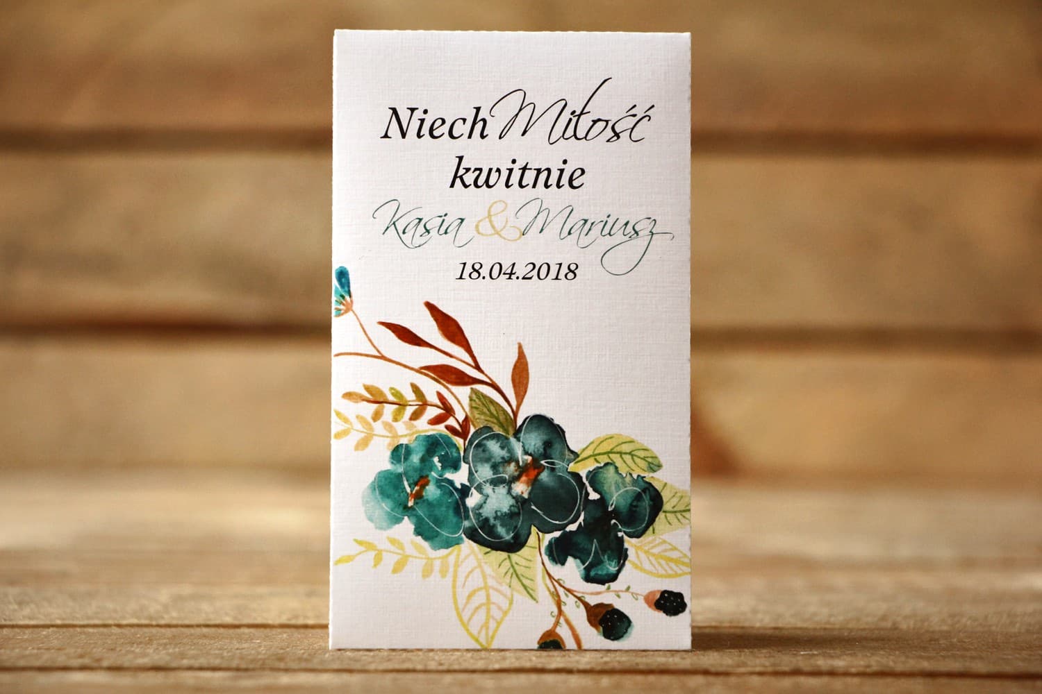 Forget-Me-Not Seeds Wedding Favours | Eco-Friendly Emerald Theme Gifts | Painted Flowers No. 21