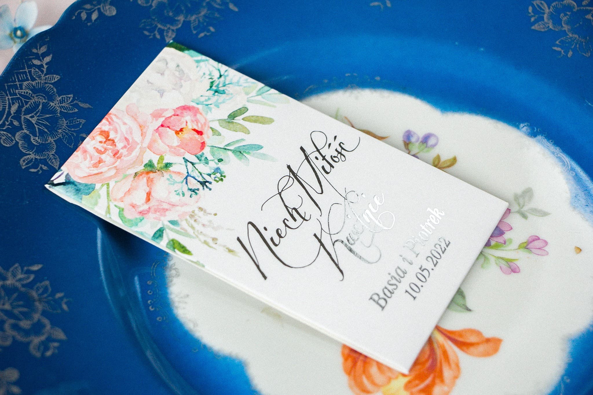 Forget-Me-Not Seed Wedding Favours with Silver Foiling and Peony Motif - Pastel No. 8