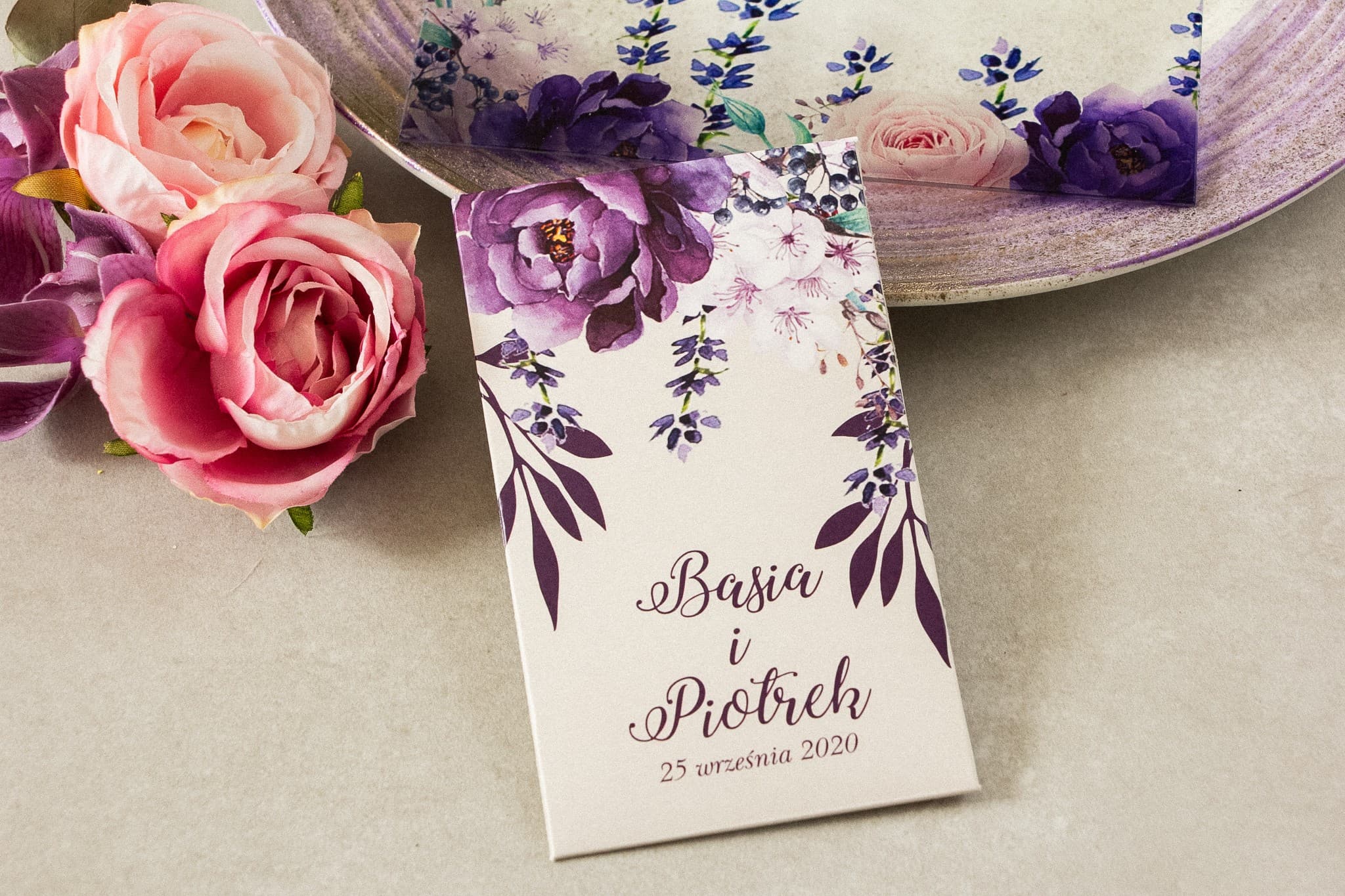 Forget-Me-Not Seeds in Lavender Packet | Personalized Wedding Favours | Korani No. 5