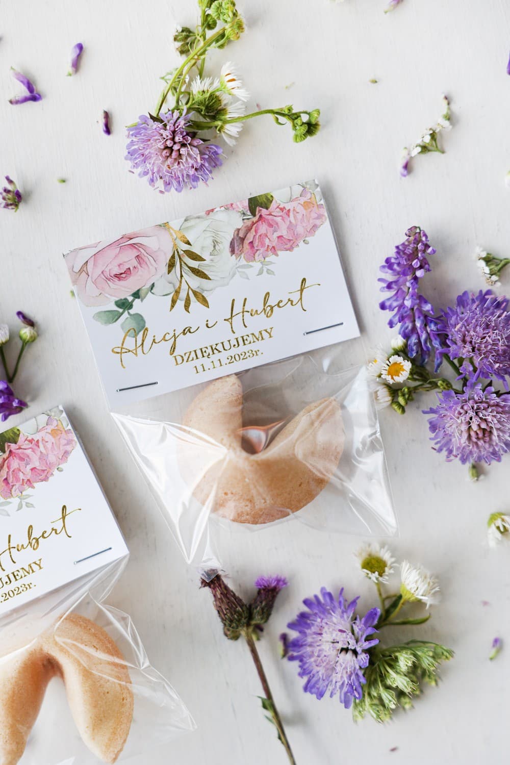 Galletas de la Suerte: Dorados Pastel | Ideales como Detalles para Invitados de Boda | Amelia Wedding