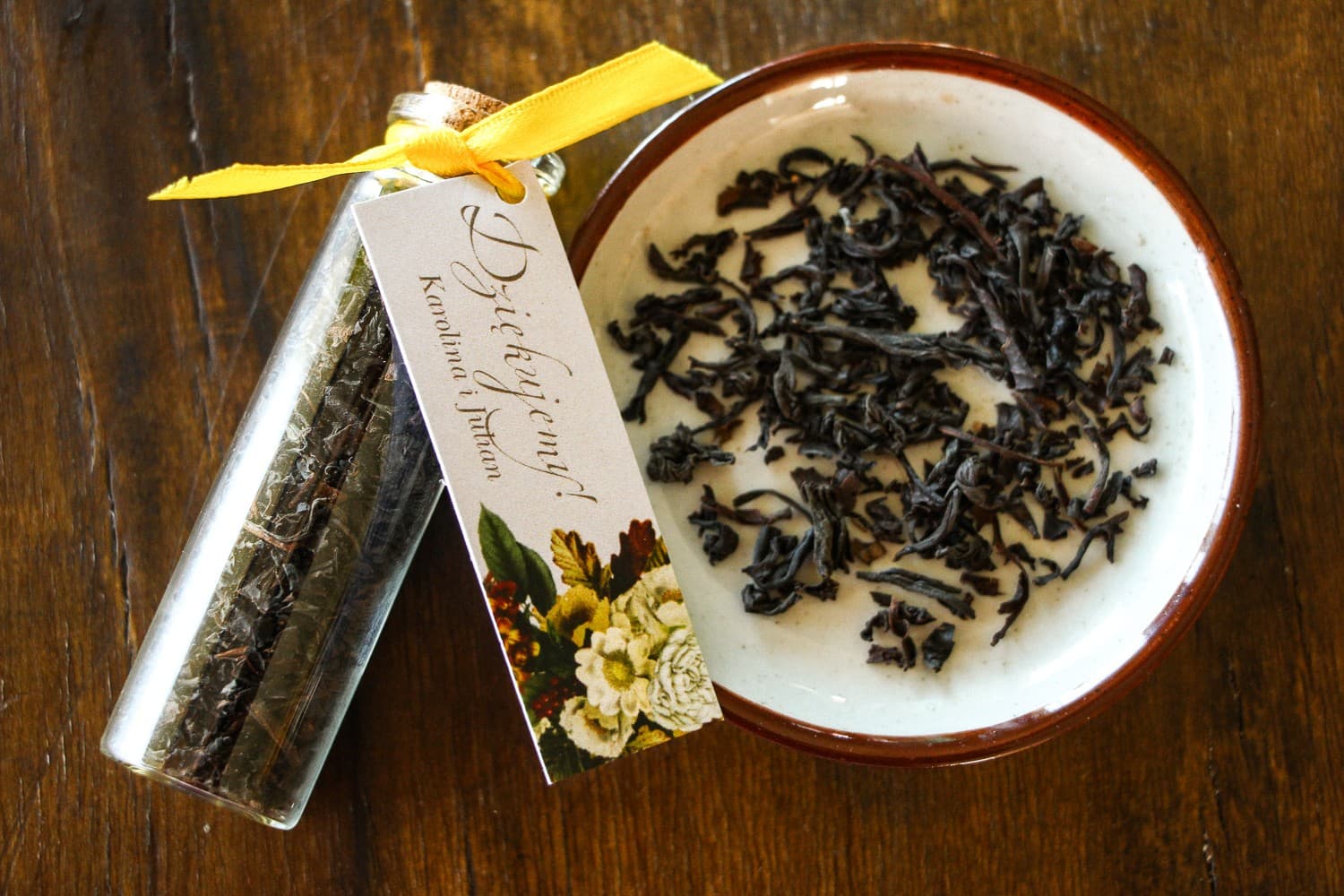 Teegläser Gastgeschenke Hochzeit, Vintage-Stil | Kleine Aufmerksamkeiten für Gäste | Eteryczne Nr. 1