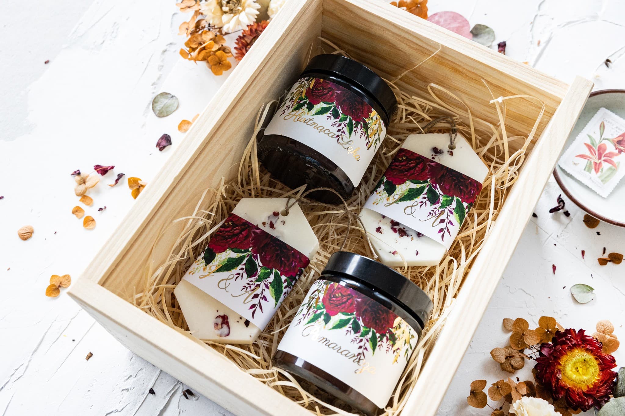 Gift Box with Soy Candles | Personalized Wedding Thank You for Parents | Rubin No. 3 - 3