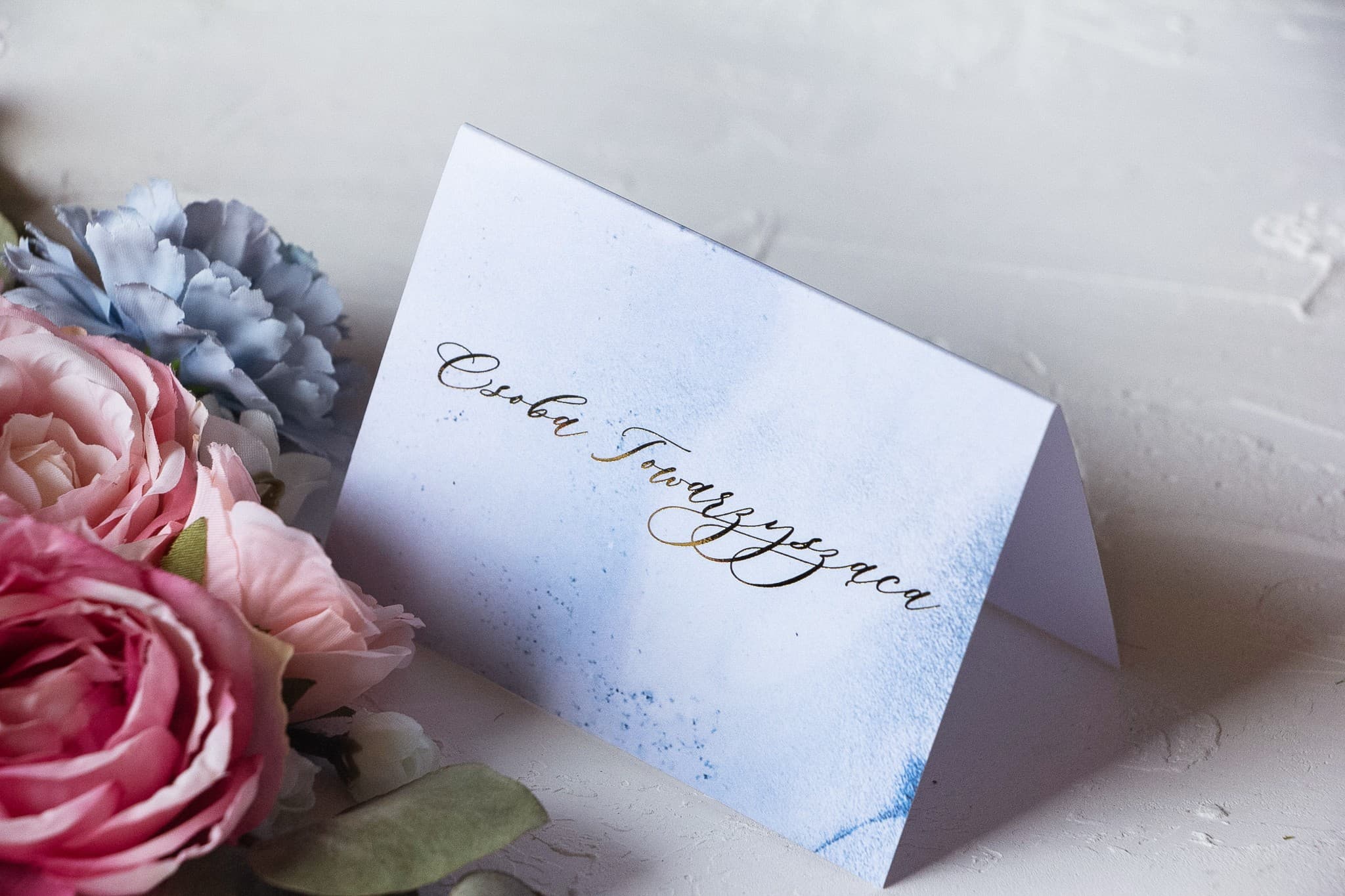 Marble No. 3 Wedding Place Cards – Gilded Blue Marble Table Name Cards